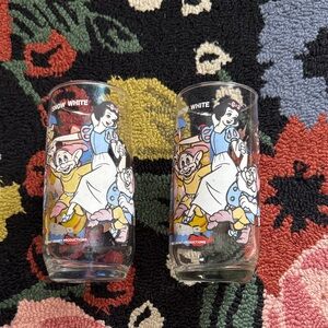 Set of two RARE Vintage Disney Snow White Pepsi Collector Glasses